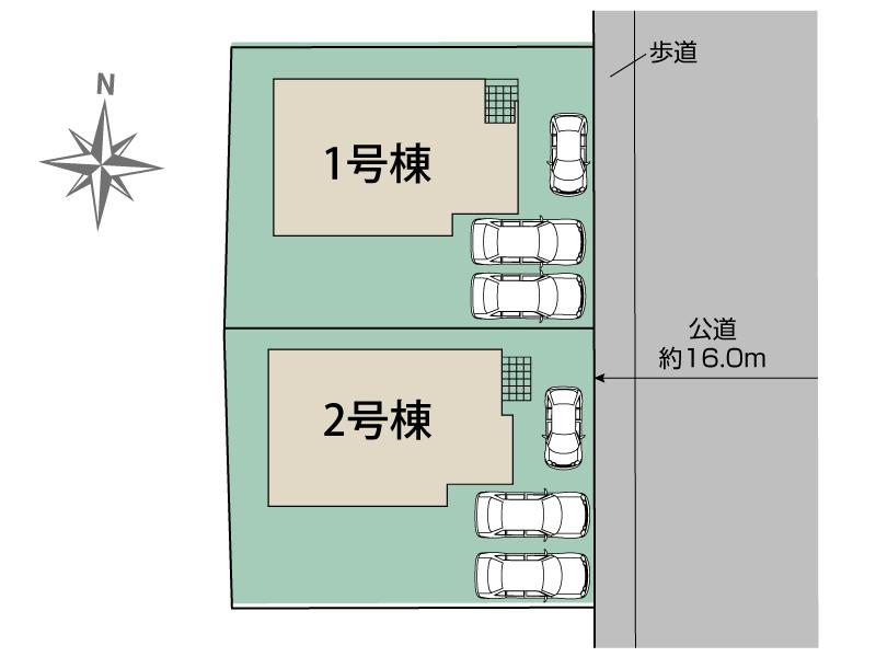 ブルーミングガーデン横浜市栄区野七里１丁目２棟の見取り図