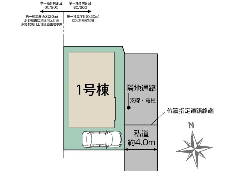 ブルーミングガーデン千葉市中央区浜野町１棟の見取り図