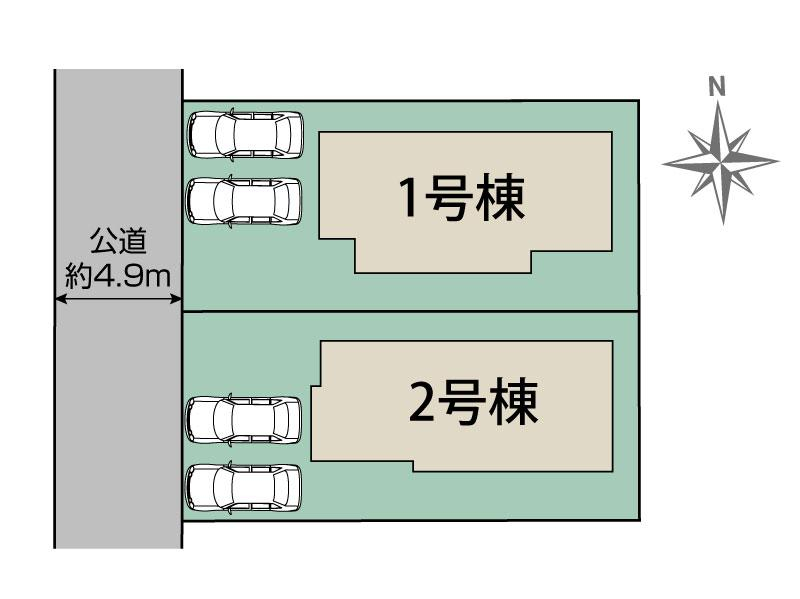 ブルーミングガーデン仙台市泉区向陽台５丁目２棟の見取り図