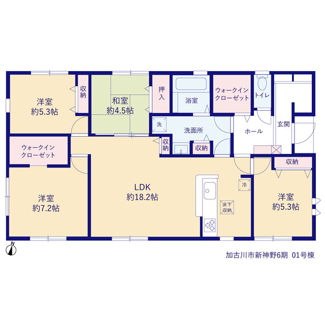 リーブルガーデン加古川市新神野6期の見取り図