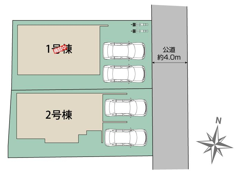 ブルーミングガーデン三島市南本町２棟の見取り図