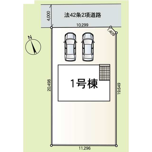 クレイドルガーデン石岡市北府中 第1の見取り図