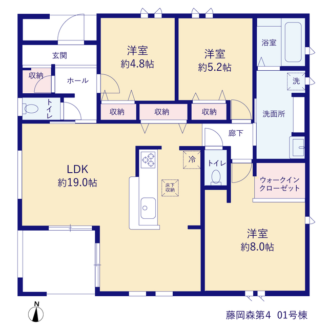リーブルガーデン藤岡森第４の見取り図