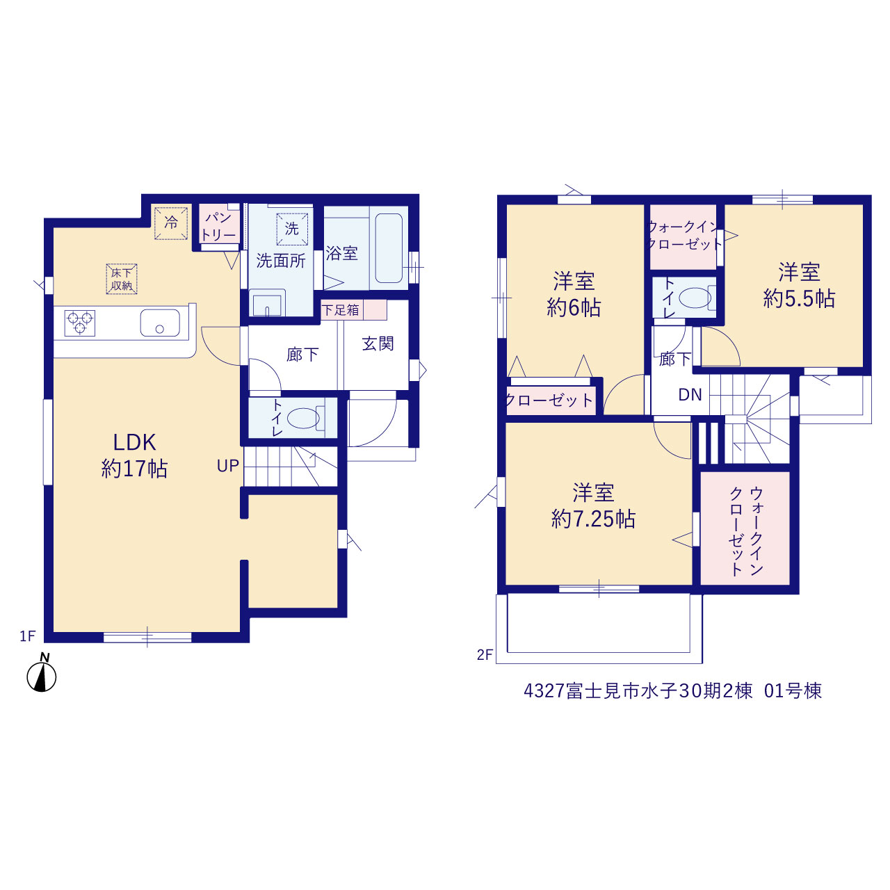 グラファーレ4327富士見市水子３０期２棟の見取り図