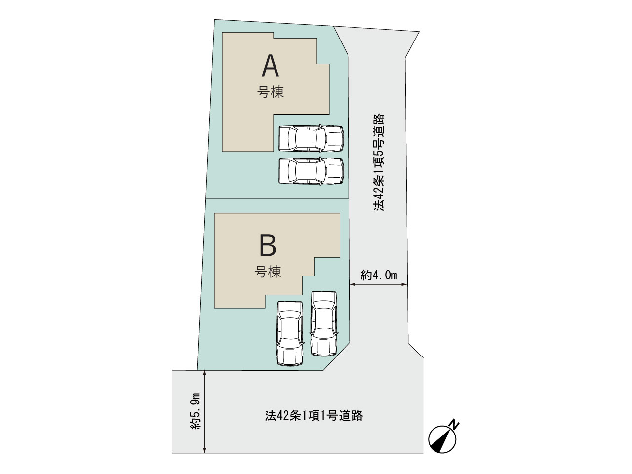 【販売中物件：A号棟、B号棟】