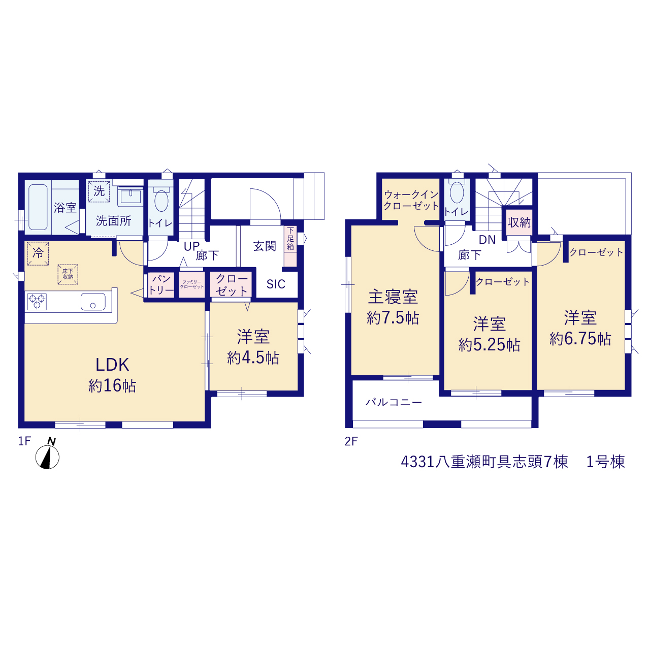 グラファーレ八重瀬町具志頭７棟の見取り図