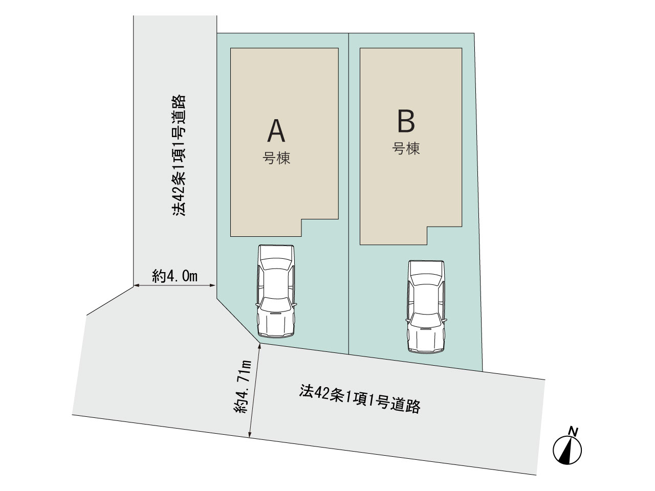 ハートフルタウン船橋市松が丘2丁目746番の見取り図