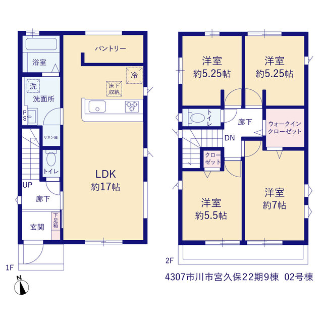 グラファーレ4307市川市宮久保２２期９棟の見取り図