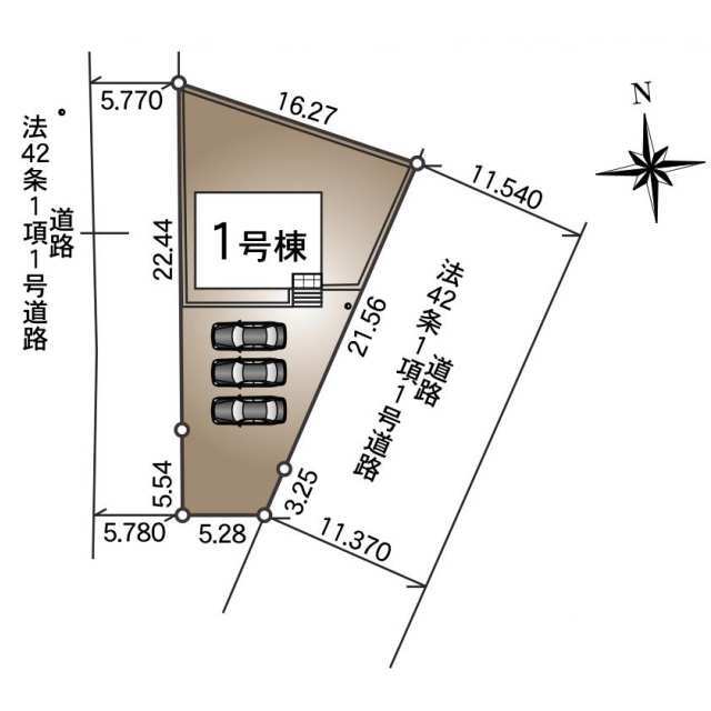 クレイドルガーデンいわき市錦町 第34の見取り図