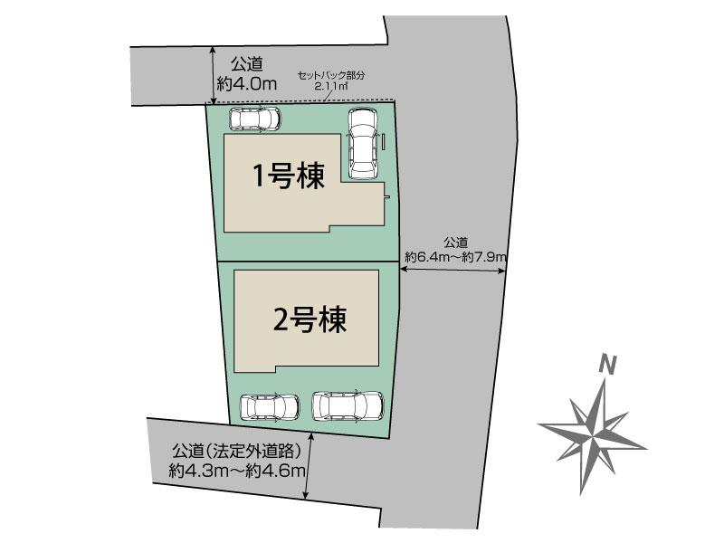 ブルーミングガーデン厚木市戸室２丁目２棟の見取り図