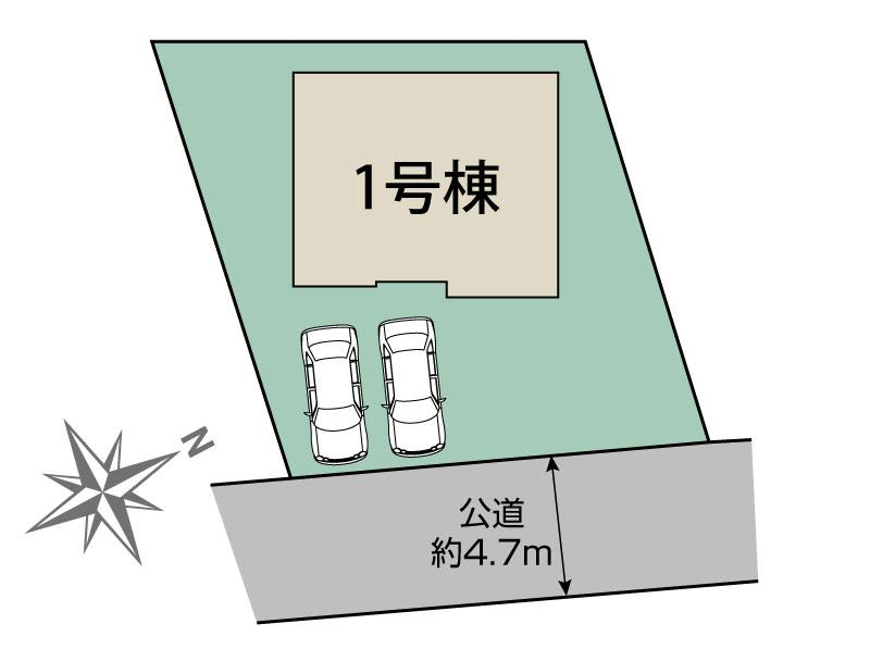 糟屋郡志免町片峰中央3丁目1棟 区画図 【販売中物件：1号棟】