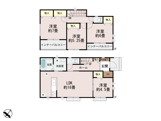 ハートフルタウン前橋市山王町1丁目15番の見取り図