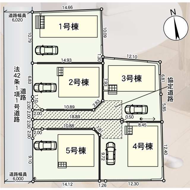 クレイドルガーデン会津若松市館馬町 第5の見取り図