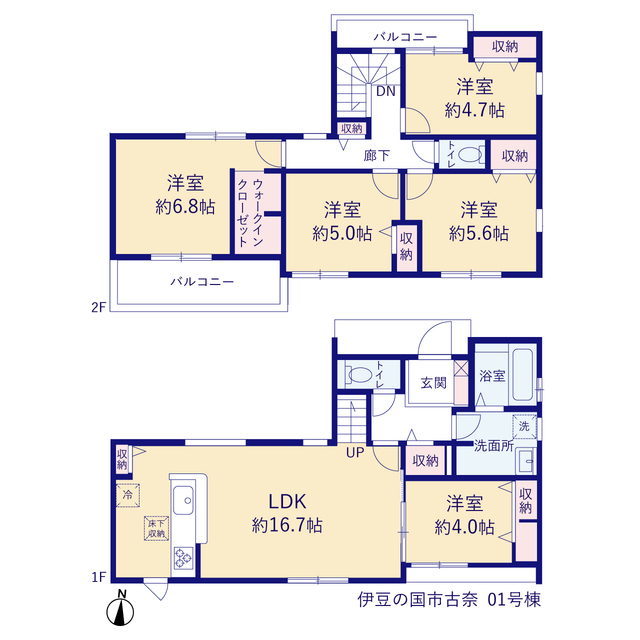 リーブルガーデン伊豆の国市古奈の見取り図