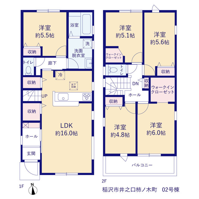 リーブルガーデン稲沢市井之口柿ノ木町の見取り図