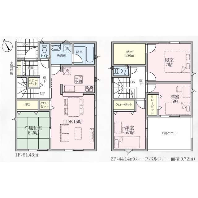 クレイドルガーデン本庄市下野堂 第8の見取り図