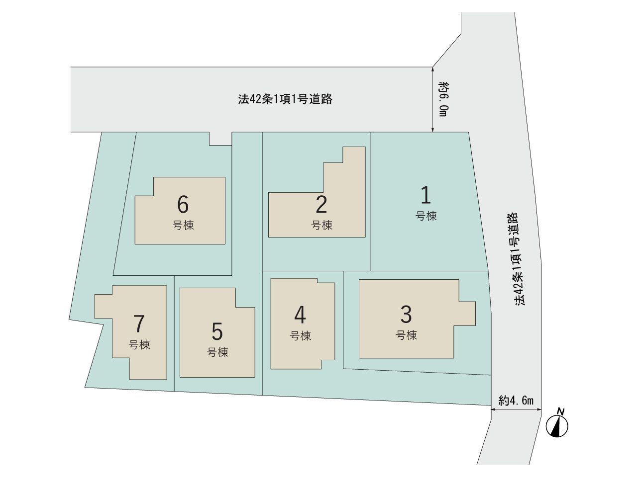 【販売中物件：2号棟、3号棟、4号棟、6号棟、7号棟】