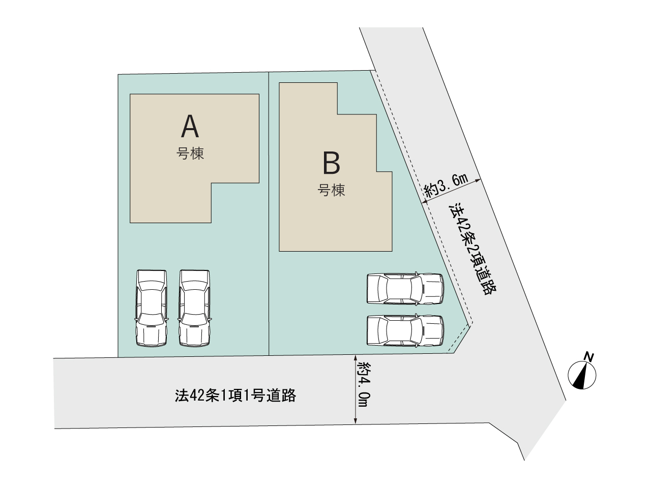 【販売中物件：A号棟、B号棟】