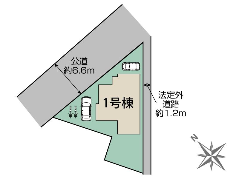 昭島市上川原町1丁目1棟 区画図 【販売中物件：1号棟】