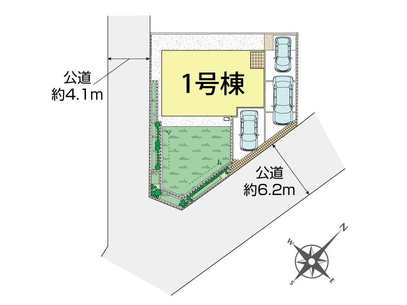 秦野市北矢名1棟 区画図 【販売中物件：1号棟】