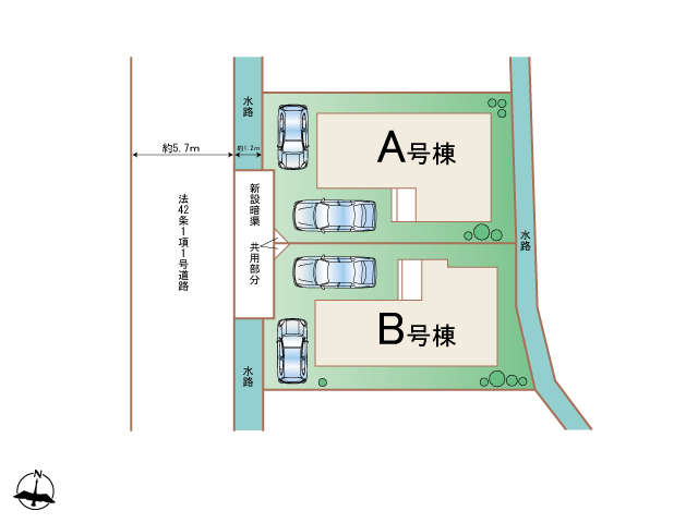 全体区画図 【販売中物件：B号棟】
