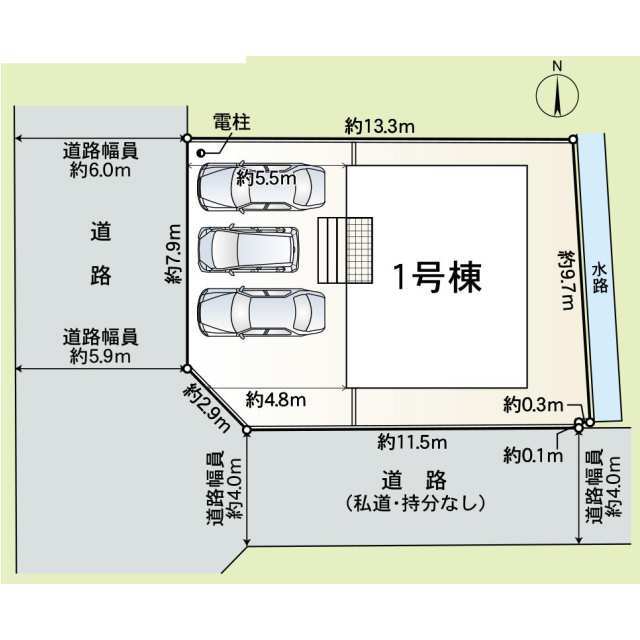 クレイドルガーデン坂井市丸岡町上田町 第2の見取り図