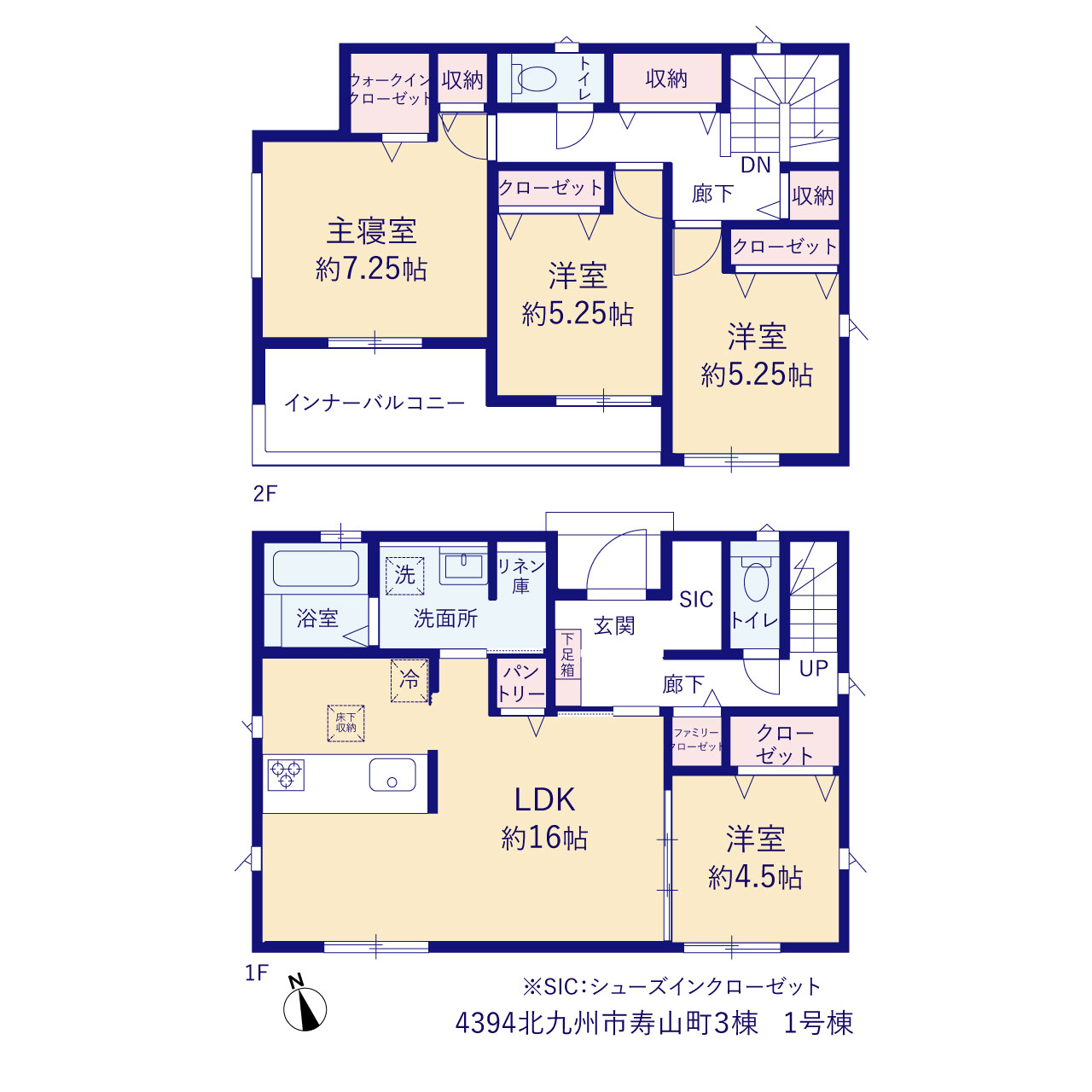 グラファーレ4394北九州市寿山町３棟の見取り図