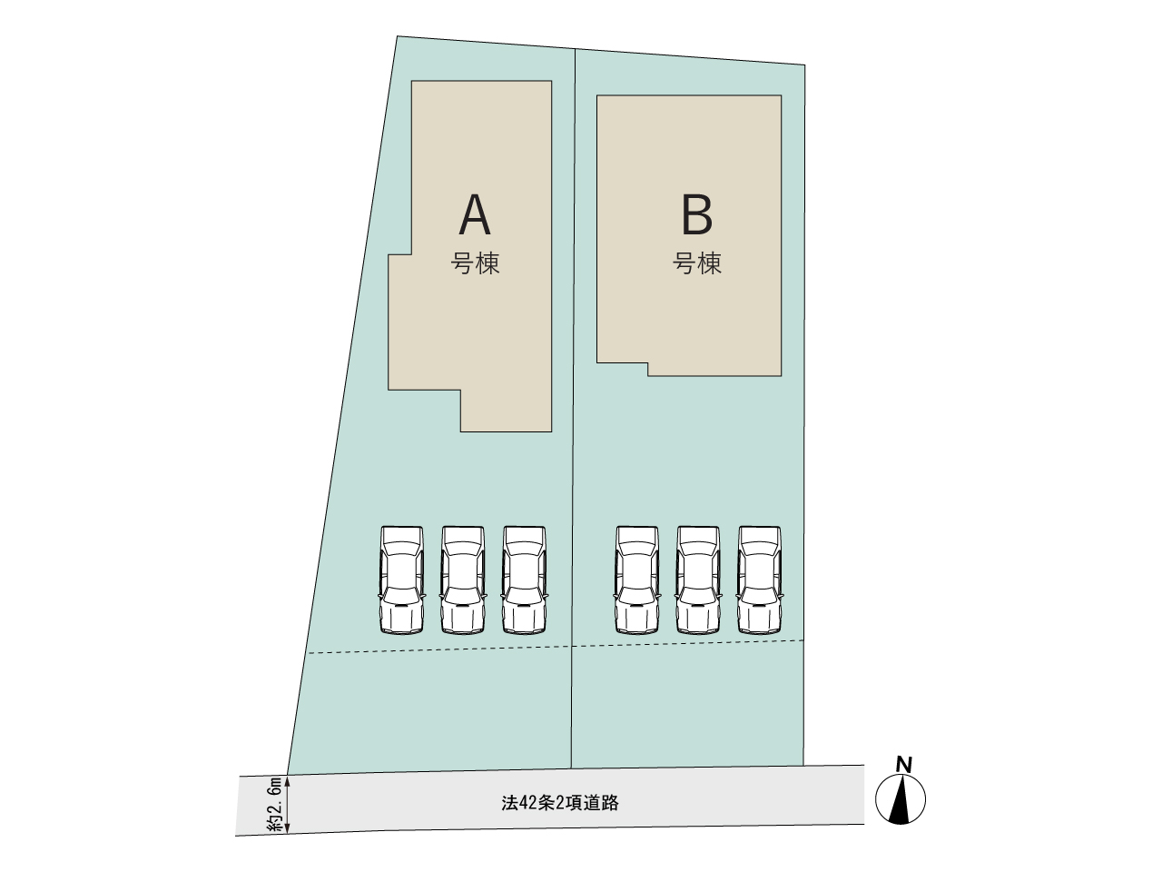【販売中物件：A号棟、B号棟】