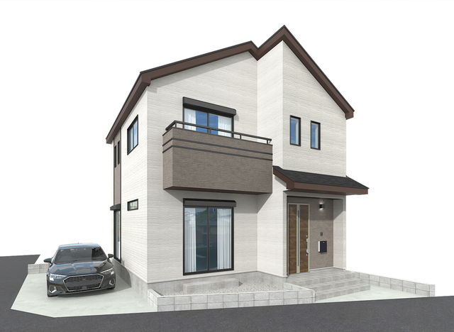 建物完成予想パースになります。
建物完成予定日は2026年10月上旬予定となります。