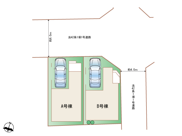 全体の区画図です！ 【販売中物件：A号棟、B号棟】
