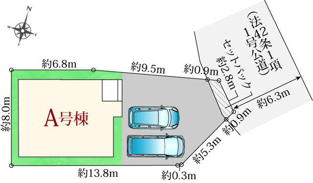 ハートフルタウン豊中服部西町2丁目838番の見取り図