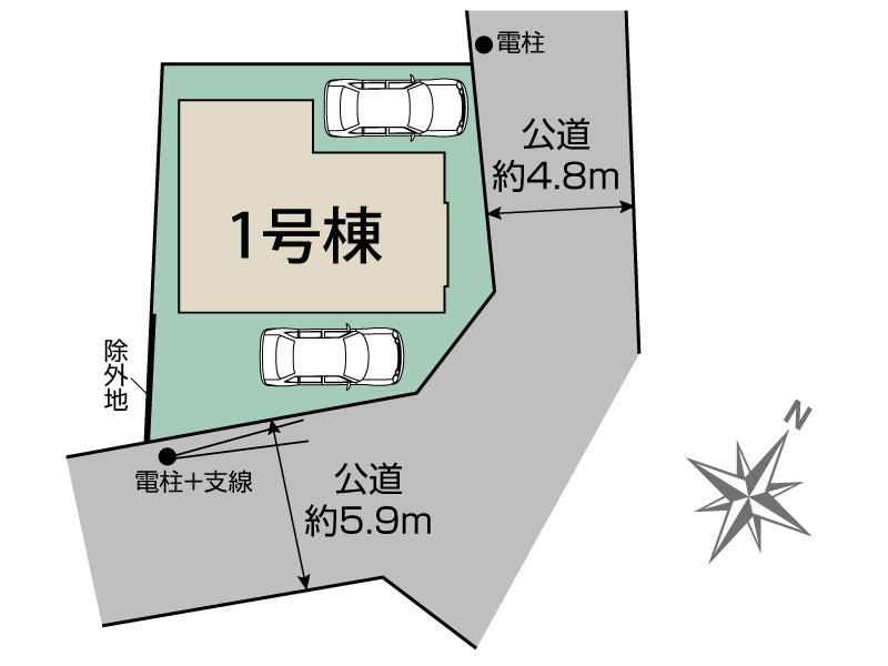 川口市安行吉岡1棟 区画図 【販売中物件：1号棟】