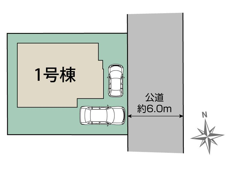 牛久市南7丁目18期1棟 区画図 【販売中物件：1号棟】