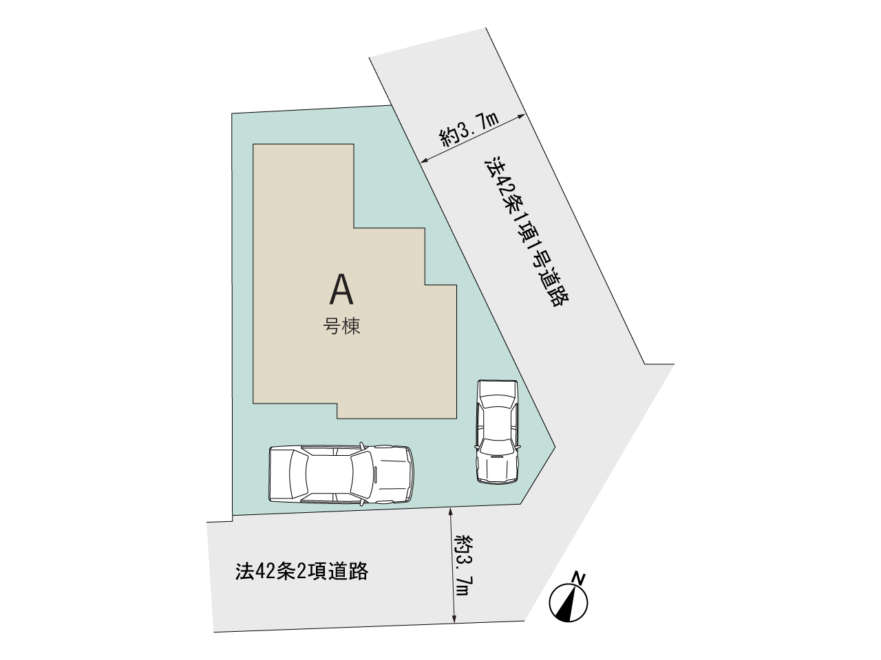区画図 【販売中物件：A号棟】
