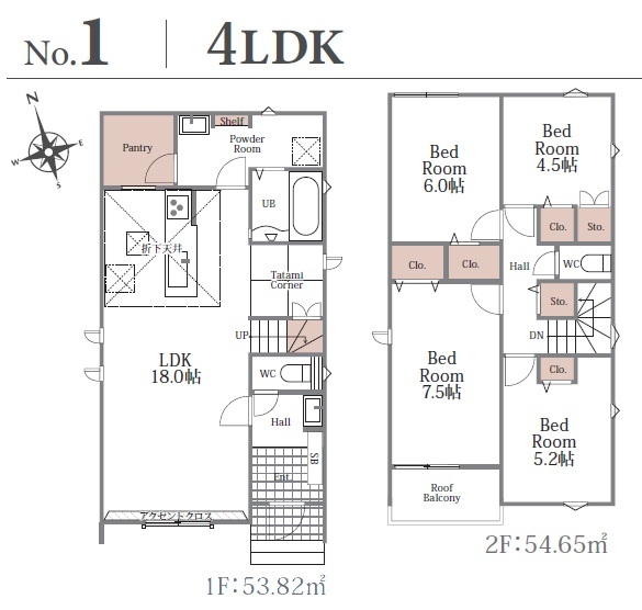１号棟　間取り図