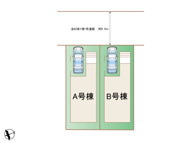 全体区画図 【販売中物件：A号棟、B号棟】