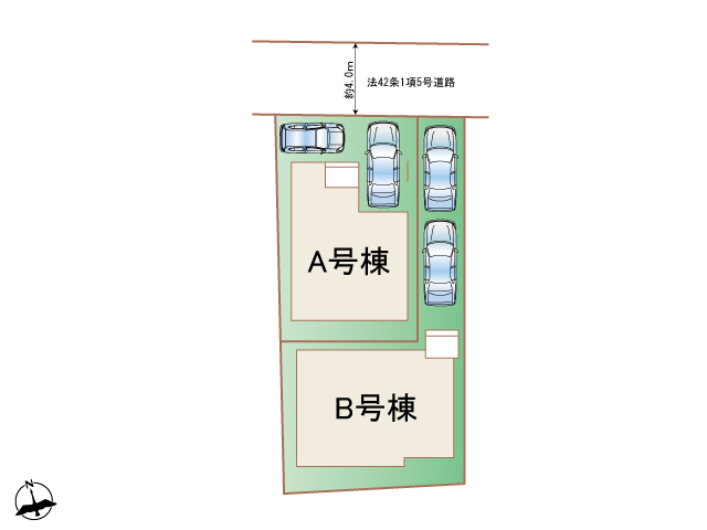 全体区画図 【販売中物件：A号棟、B号棟】