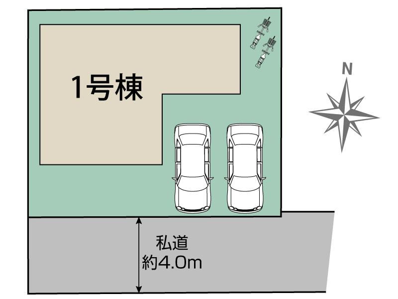 習志野市東習志野8丁目1棟 区画図 【販売中物件：1号棟】