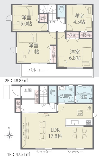 １号棟：間取り図