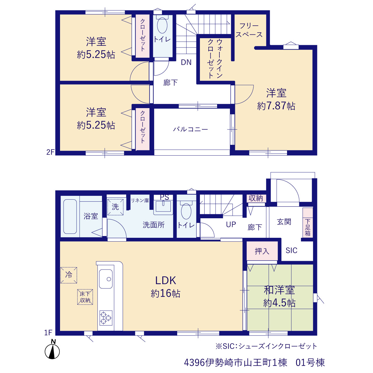 グラファーレ4396伊勢崎市山王町１棟の見取り図