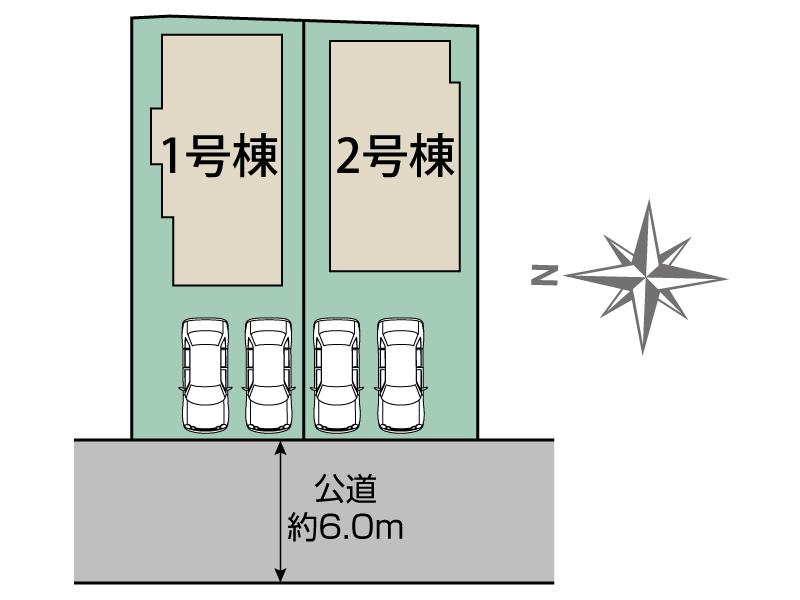 三鷹市上連雀武蔵境2棟 区画図 【販売中物件：1号棟、2号棟】