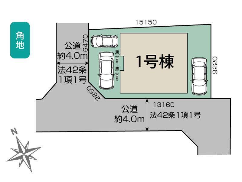 大津市際川3丁目3期1棟 区画図 【販売中物件：1号棟】
