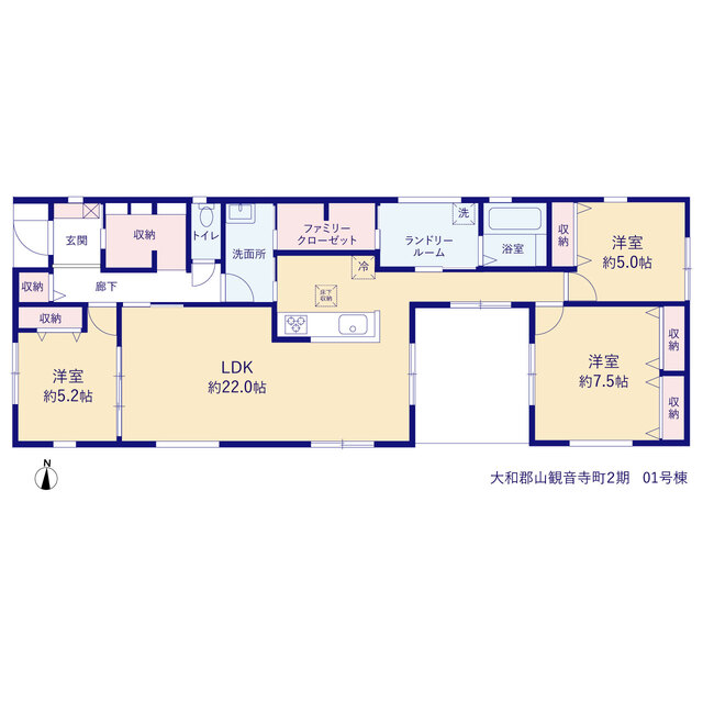 リーブルガーデン大和郡山観音寺町２期の見取り図