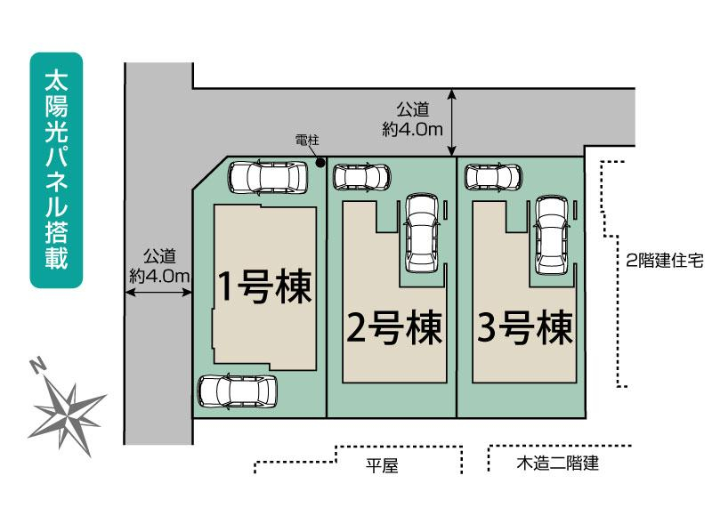 ブルーミングガーデン久喜市上町２期　３棟の見取り図
