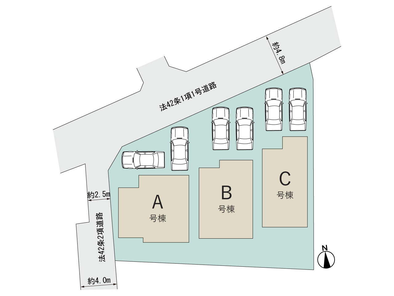 【販売中物件：A号棟、C号棟】