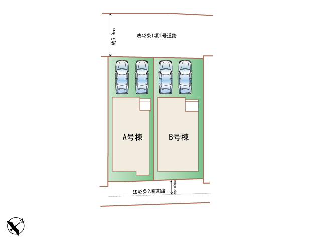 ハートフルタウン西原町我謝147番の見取り図