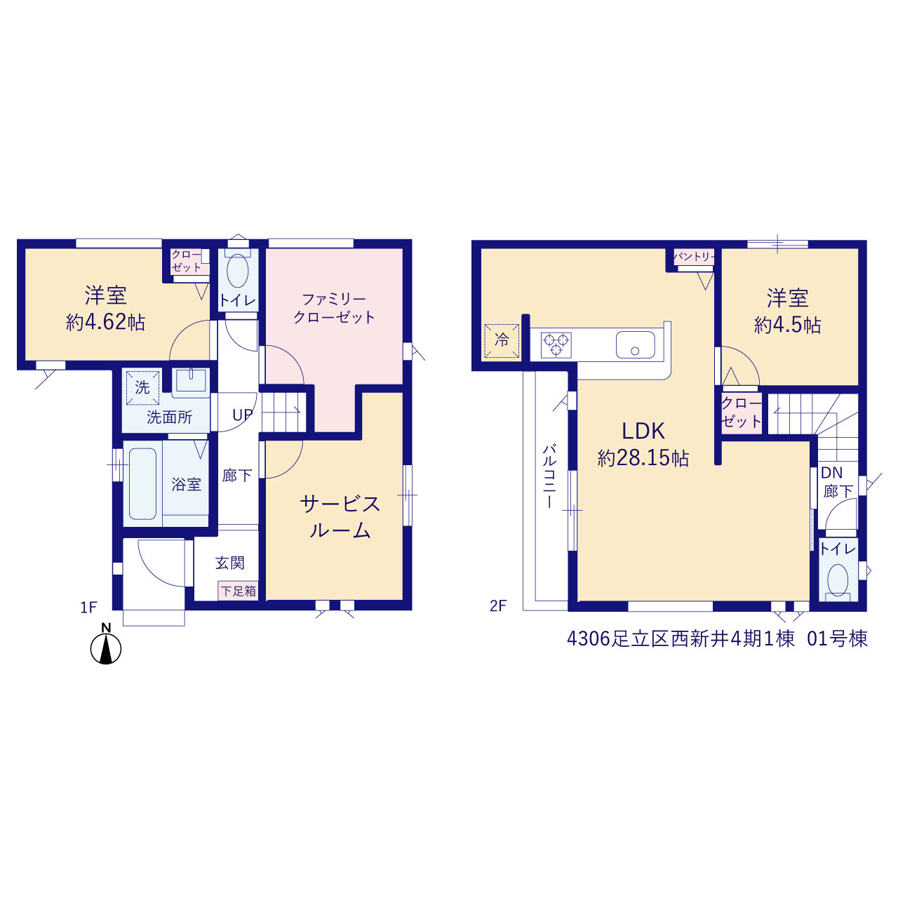 グラファーレ4306足立区西新井４期１棟の見取り図