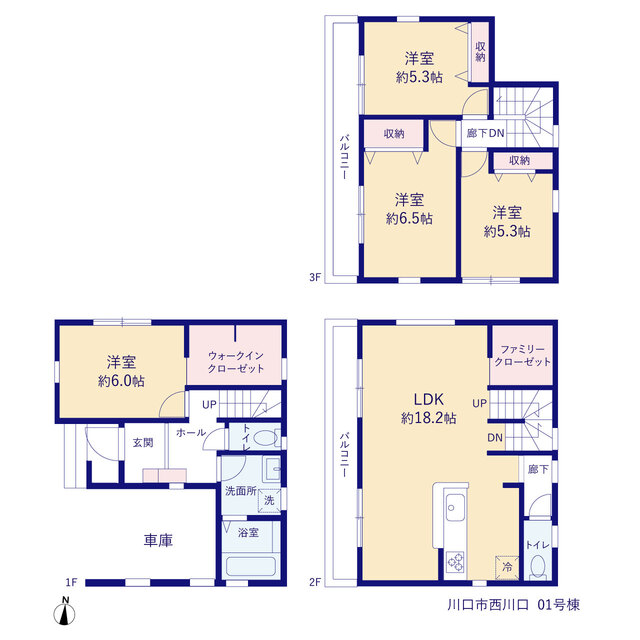 リーブルガーデン川口市西川口の見取り図