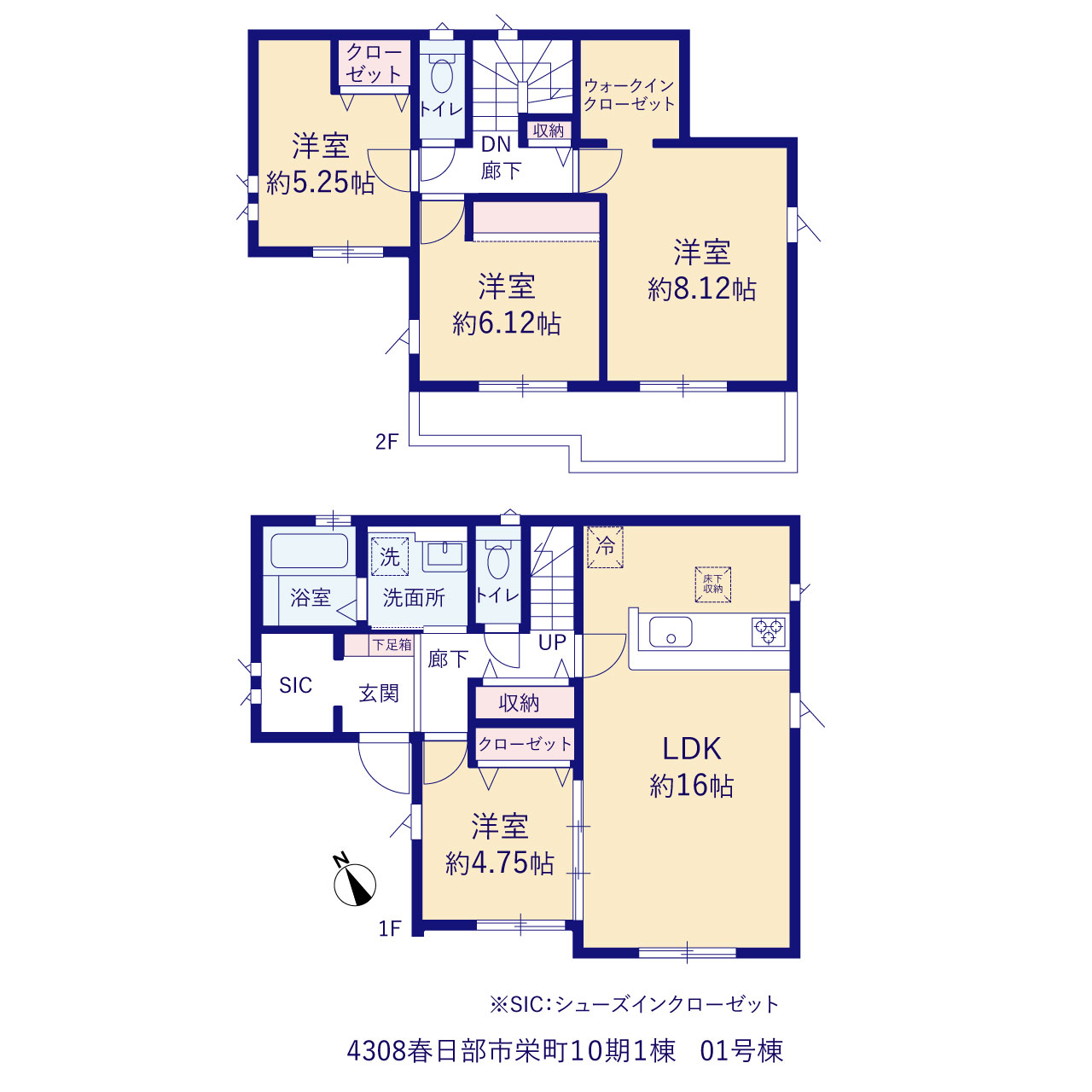 グラファーレ4308春日部市栄町１０期１棟の見取り図