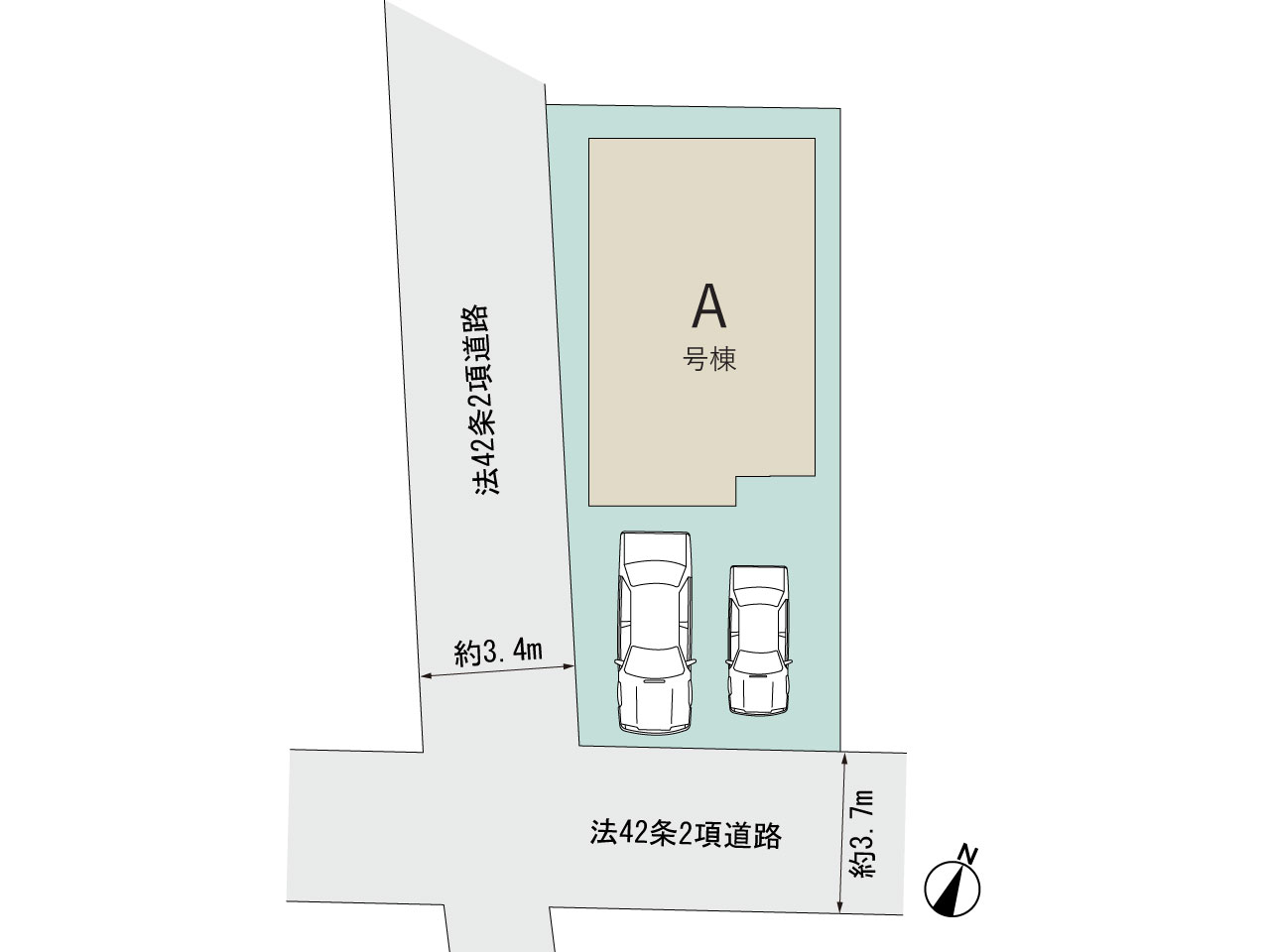ハートフルタウン神戸兵庫区下祇園町68番の見取り図